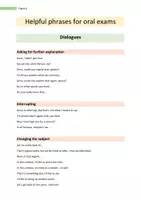 Vorschau - Arbeitsblätter - Helpful phrases for oral exams, Sprechrüfungen, speech items - Seite 1