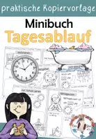 Vorschau - Arbeitsblätter - Mein Tagesablauf Minibuch + Uhrzeit - Deckblatt