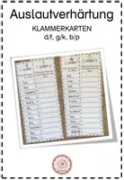Vorschau - Stationenlernen - Auslautverhärtung Druckschrift Klammerkarten - Deckblatt