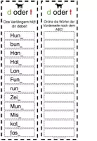 Vorschau - Stationenlernen - Auslautverhärtung Druckschrift Klammerkarten - Seite 1