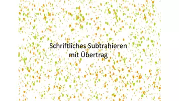 Vorschau - Präsentationen/Tafelbilder - Power Point - Subtraktion mit Übertrag (animiert) - Seite 1