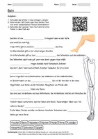 Vorschau - Arbeitsblätter - Arbeitsblatt zum Thema "Bein" + Onlineübung & MP3 + - Deckblatt