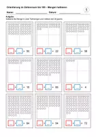 Vorschau - Arbeitsblätter - Mengen halbieren (Zahlenraum bis 100) - Deckblatt