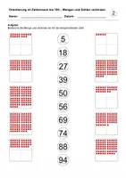 Vorschau - Arbeitsblätter - Zahlen und Mengen erfassen und verbinden (Zahlenraum bis 100) - Seite 3