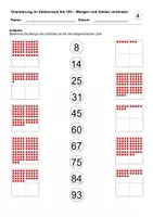Vorschau - Arbeitsblätter - Zahlen und Mengen erfassen und verbinden (Zahlenraum bis 100) - Deckblatt