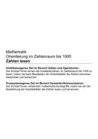 Vorschau - Arbeitsblätter - Zahlen lesen (Zahlenraum bis 1000) - Seite 1