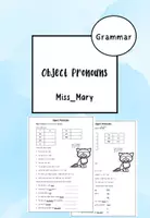 Vorschau - Arbeitsblätter - Object Pronouns- Worksheet - Deckblatt