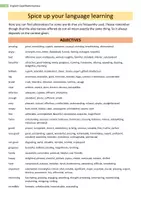 Vorschau - Arbeitsblätter - Spice up your language learning long, Synonyms, Wortschatz, Wortschatzübung, Formulierungshilfen overused words - Seite 1