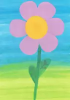 Vorschau - Mal- und Bastelvorlagen - Frühlingsblume gestalten 1.Klasse Kunst - Deckblatt