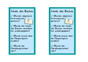 Vorschau - Arbeitsblätter - Buchvorstellung: Feedbackkarten kriteriengeleitet - Seite 2