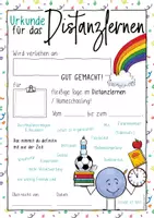Vorschau - Arbeitsblätter - Urkunde Distanzlernen / Homeschooling - Schüler & Eltern - Seite 1