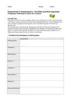 Vorschau - Klassenarbeiten - KLassenarbeit Klasse 6 Eine Bitte schriftlich begründen Argumentieren - Deckblatt