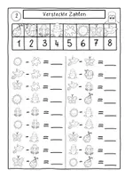 Vorschau - Arbeitsblätter - Versteckte Zahlen- Klasse 1 (ZR bis 20) - Seite 3