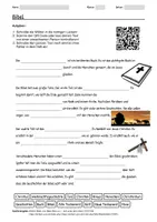 Vorschau - Arbeitsblätter - Lernposter + Arbeitsblatt zum Thema "Bibel" + Onlineübung & MP3 + Mindmap + Infografik - Seite 1