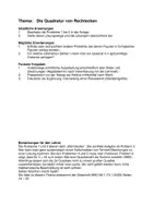 Vorschau - Arbeitsblätter - Referat Klasse 8 Die Quadratur von Rechtecken - Deckblatt