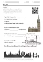 Vorschau - Arbeitsblätter - Arbeitsblatt zum Thema "Big Ben" + Onlineübung & MP3 + Mindmap + Infografik - Deckblatt