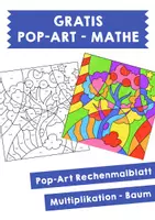 Vorschau - Arbeitsblätter - GRATIS Pop-Art Mathe - Multiplikation-Baum - Deckblatt