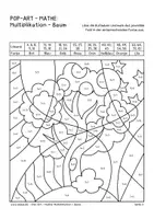 Vorschau - Arbeitsblätter - GRATIS Pop-Art Mathe - Multiplikation-Baum - Seite 3