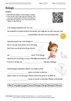 Vorschau - Arbeitsblätter - Arbeitsblatt zum Thema "Biologie" + Onlineübung & MP3 + Infografik - Deckblatt