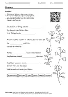 Vorschau - Arbeitsblätter - Lernplakat + Arbeitsblatt zum Thema "Blumen" + Onlineübung & MP3 + Infografik - Seite 1