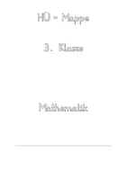 Vorschau - Arbeitsblätter - Mathematik Übungsmappe 3. Klasse (IKM) - Deckblatt