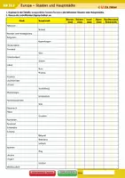 Vorschau - Arbeitsblätter - Europa – Staaten und Hauptstädte - Deckblatt