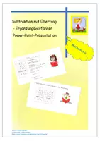 Vorschau - Präsentationen/Tafelbilder - Power Point - Subtraktion mit Übertrag (animiert) - Deckblatt