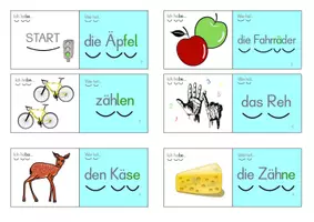 Vorschau - Arbeitsblätter - Lesespiel/Lesedomino Dehnungs -h und -ä in Silbenschrift - Deckblatt