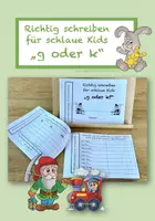 Vorschau - Arbeitsblätter - Miniheftchen "g oder k" (Auslaut) - Deckblatt