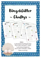 Vorschau - Arbeitsblätter - Verschiedene Bingoblätter mit Chalkys - Deckblatt