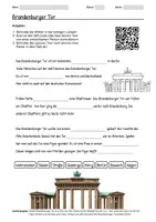 Vorschau - Arbeitsblätter - Lernposter + Arbeitsblatt zum Thema "Brandenburger Tor" + Onlineübung & MP3 + Mindmap + Infografik - Seite 1