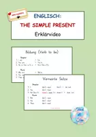 Vorschau - Arbeitsblätter - XXL Materialpaket: Lernvideos/Erklärvideos The English tenses Homeschooling - Deckblatt