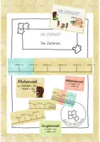 Vorschau - Mal- und Bastelvorlagen - Steinzeit - Zeitstrahl - Deckblatt