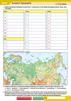 Vorschau - Arbeitsblätter - Russland Topographie - Deckblatt
