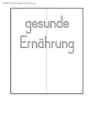 Vorschau - Arbeitsblätter - Gesunde Ernährung - einzelne Lapbook- Teile - Seite 1