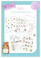 Vorschau - Arbeitsblätter - Materialpaket Pets 14 Tiere - Seite 1