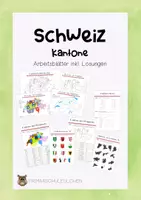 Vorschau - Arbeitsblätter - Schweiz - Kantone Arbeitsblätter - Deckblatt