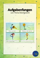 Vorschau - Aufgabenkarten - Aufgabenfangen als themenspezifische Erwärmung (Gleichgewicht) - Deckblatt