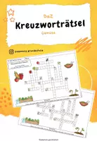 Vorschau - Arbeitsblätter - Kreuzworträtsel Gemüse - Deckblatt