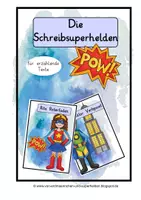 Vorschau - Unterrichtsreihen - Schreibsuperhelden - Bildkarten zum Geschichten schreiben - Deckblatt
