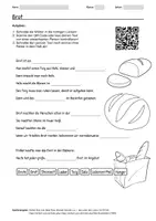 Vorschau - Arbeitsblätter - Arbeitsblatt zum Thema "Brot" + Onlineübung & MP3 + Infografik - Deckblatt
