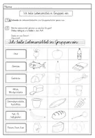 Vorschau - Arbeitsblätter - Interaktive PDF zu den Lebensmittelgruppen - Seite 1