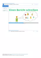 Vorschau - Arbeitsblätter - Reflexion Texte schreiben - Einen Bericht schreiben - Deckblatt