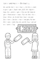 Vorschau - Arbeitsblätter - Bundle: Interaktive Leseübungen zum Thema Zoo & Lesen und Malen zum Thema Zoo - Seite 3