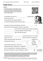Vorschau - Arbeitsblätter - Lernposter + Arbeitsblatt zum Thema "Brüder Grimm" + Onlineübung & MP3 + Mindmap + Infografiken - Seite 1
