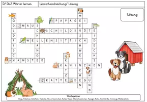 Vorschau - Arbeitsblätter - Kreuzworträtsel Haustiere - Seite 2