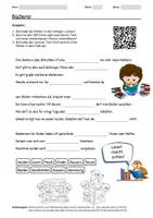Vorschau - Arbeitsblätter - Lernposter + Arbeitsblatt zum Thema "Bücherei" + Onlineübung & MP3 + Mindmap + Infografik - Seite 1