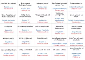 Vorschau - Stationenlernen - Brettspiel Subjekt und Prädikat bestimmen mit Selbstkontrolle - Seite 2