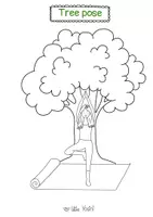Vorschau - Mal- und Bastelvorlagen - Yoga tree pose/ Postura del Árbol - Seite 3