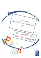 Vorschau - Fördermaterial/Inklusion - Buchstaben b d p q - Gedicht zum Üben der Schreib- und Leserichtung - Seite 1